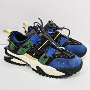 Javi Hype Low Sneakers Black Blue Green Suede Mesh Men’s Size 11 Athletic